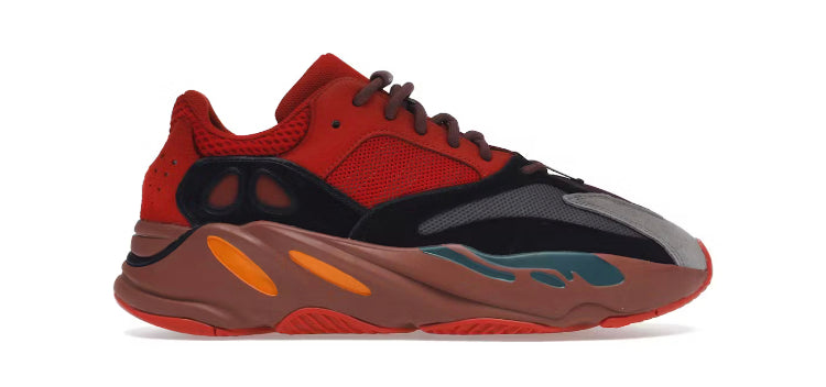 Adidas yeezy Boost 700 en rojo de alta resolución